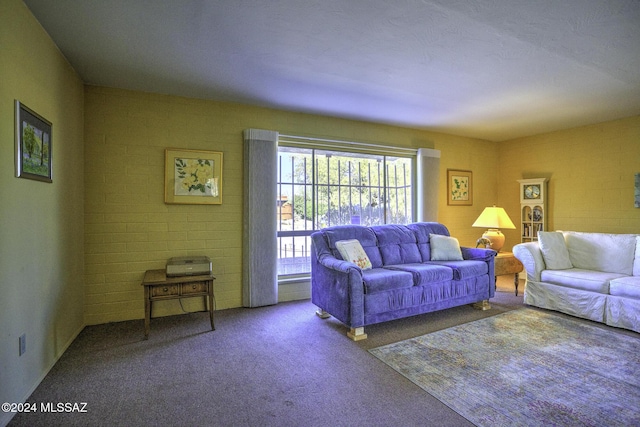 view of carpeted living room