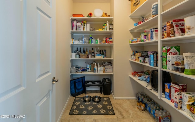 view of pantry