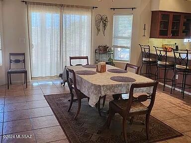 view of tiled dining area