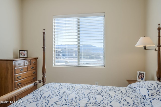 bedroom with multiple windows