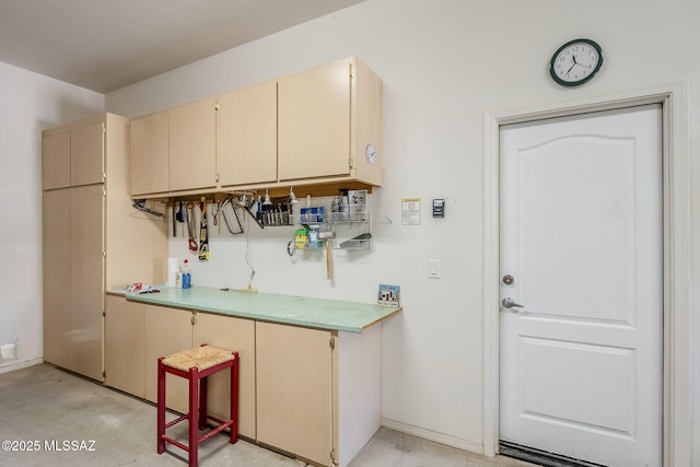 kitchen with cream cabinets