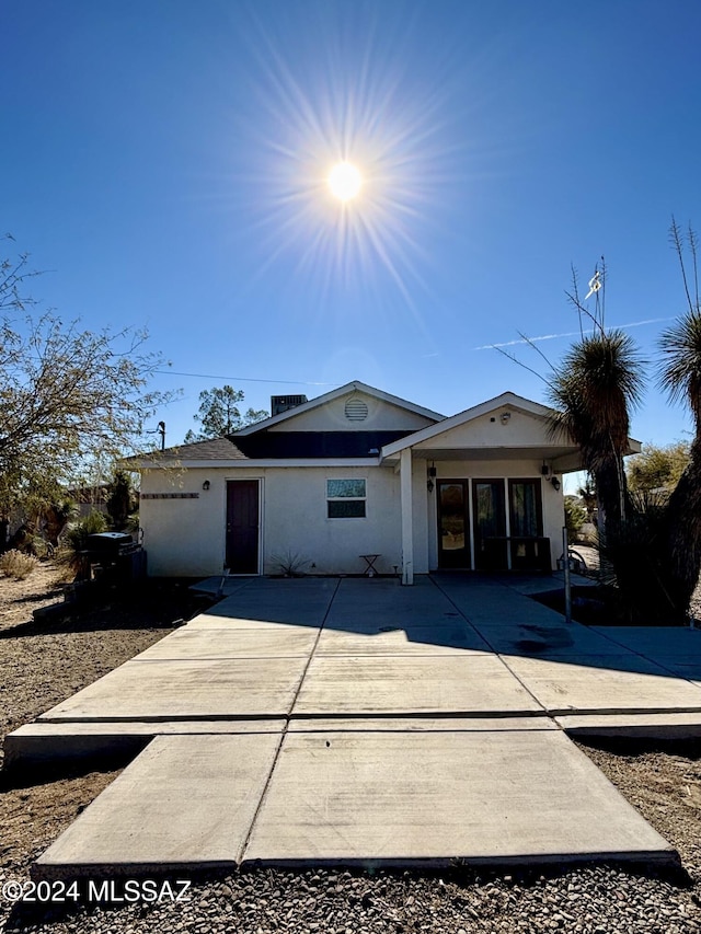 view of single story home