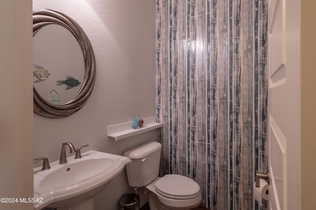 bathroom featuring toilet and sink