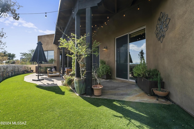 view of yard with a patio