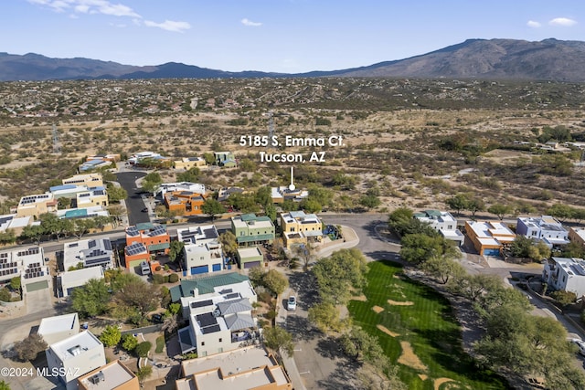 bird's eye view featuring a mountain view