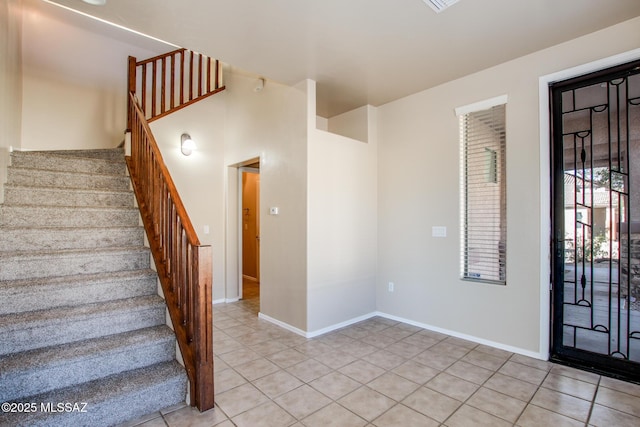 view of tiled entrance foyer