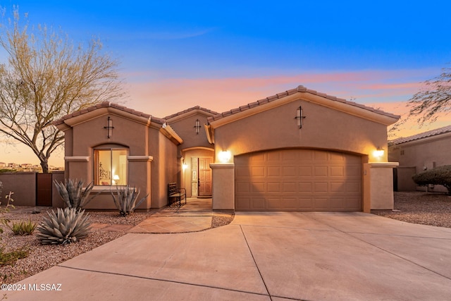 view of front of house featuring a garage