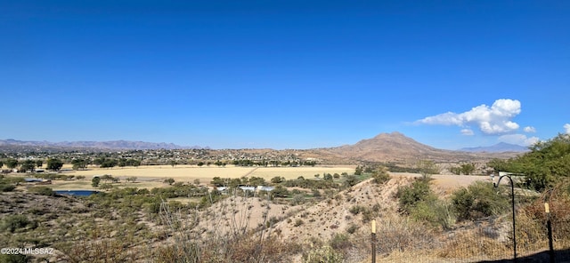 mountain view with a rural view