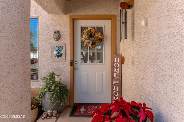 view of doorway to property