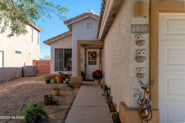 entrance to property with central AC