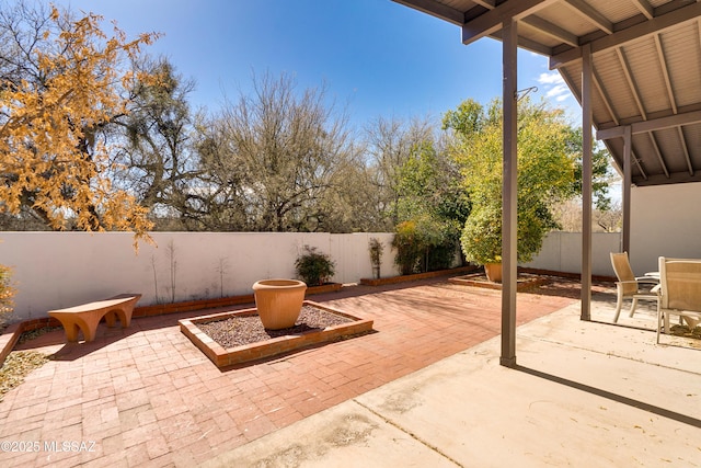 view of patio / terrace with a fenced backyard