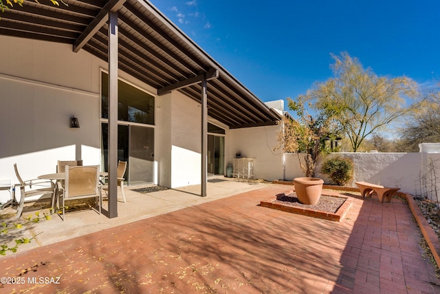 view of patio with a fenced backyard