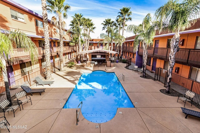 view of pool with a patio area