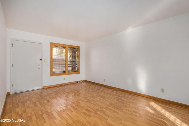 empty room featuring light wood-type flooring