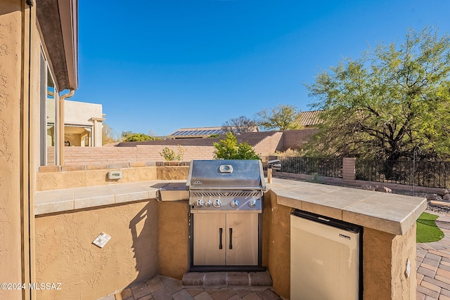 view of patio / terrace with area for grilling