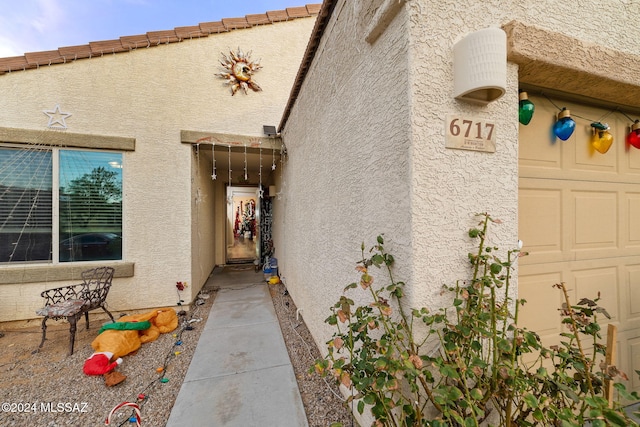 view of doorway to property