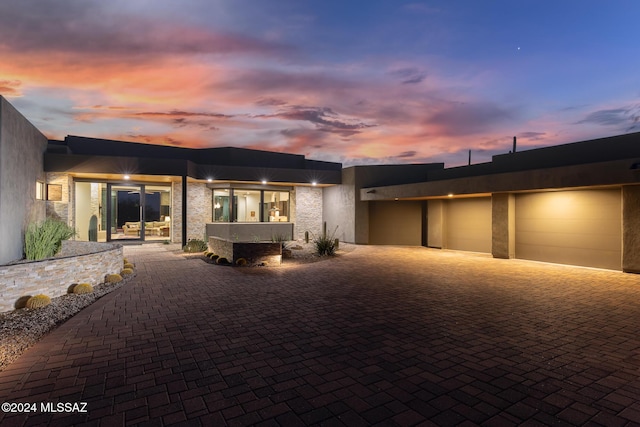 view of front of house featuring a garage