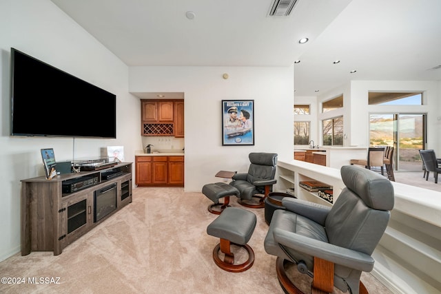 view of carpeted living room