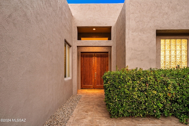 view of doorway to property