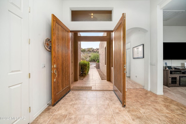 view of tiled entryway