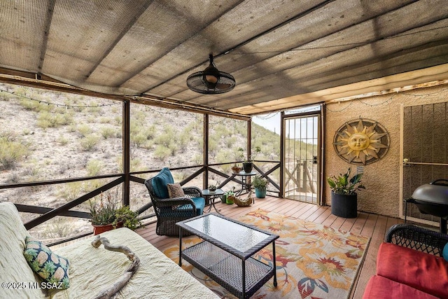 view of sunroom