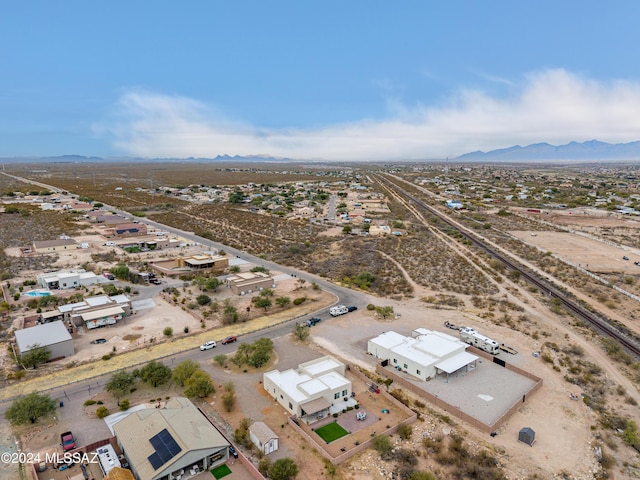 aerial view featuring a mountain view