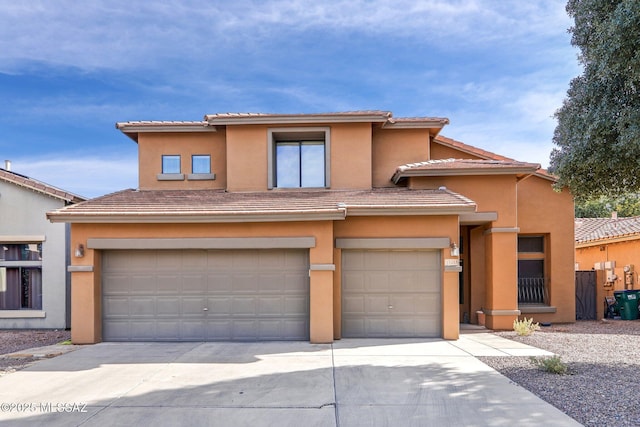 view of front facade with a garage