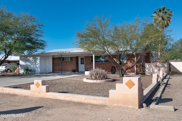 view of ranch-style home