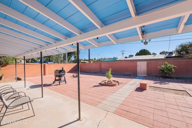 view of patio / terrace featuring a grill