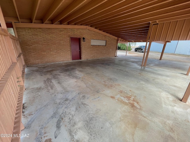 view of patio / terrace with a carport