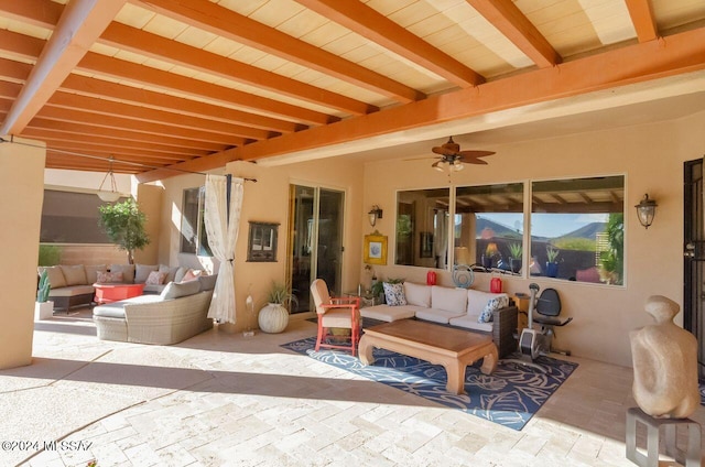 view of patio featuring an outdoor living space