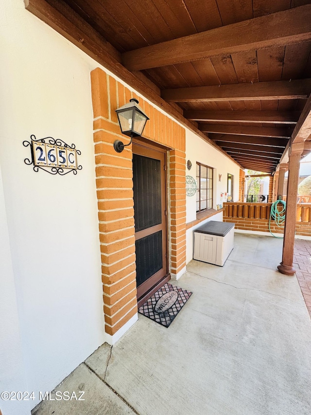 view of doorway to property