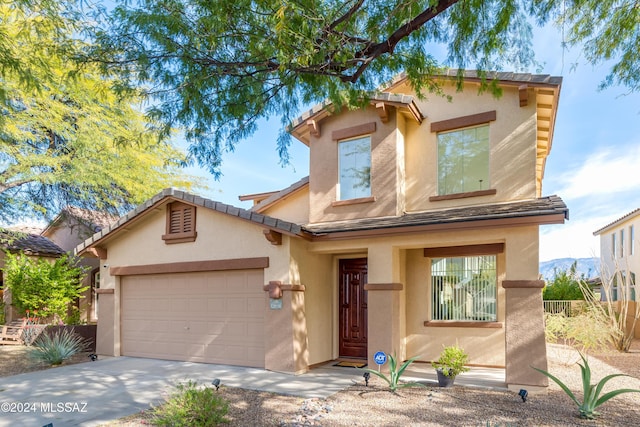 view of front of home featuring a garage