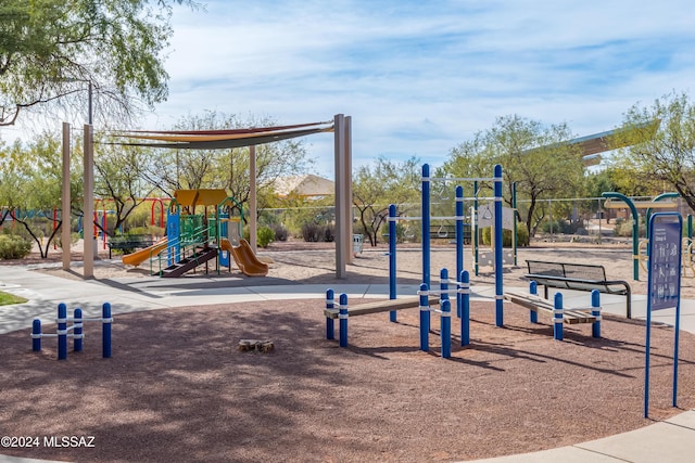 view of jungle gym