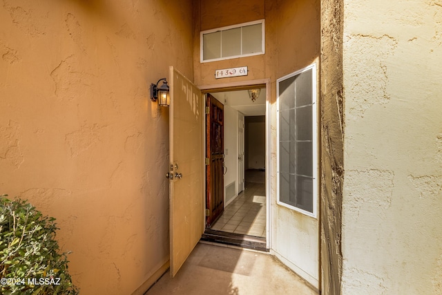 view of doorway to property