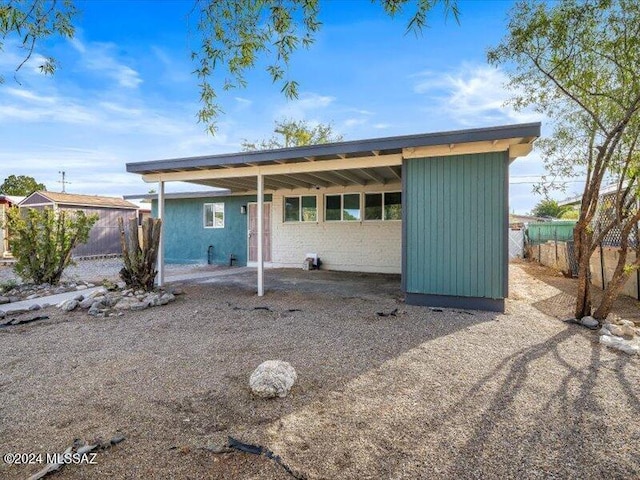 view of rear view of property