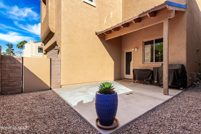 view of patio with grilling area