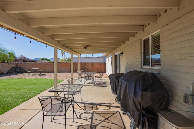 view of patio / terrace featuring area for grilling