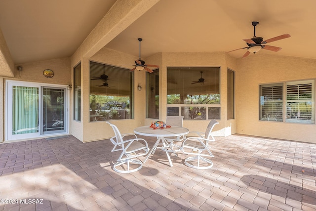 2435 E Mayview Dr, Green Valley, AZ 85614 - view of patio with ceiling fan