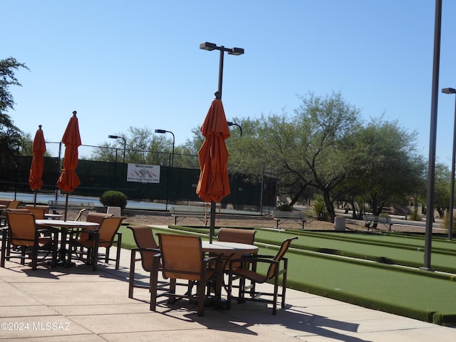 2435 E Mayview Dr, Green Valley, AZ 85614 - view of community featuring a bocce ball area and fence