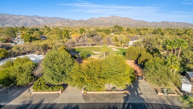 bird's eye view featuring a mountain view