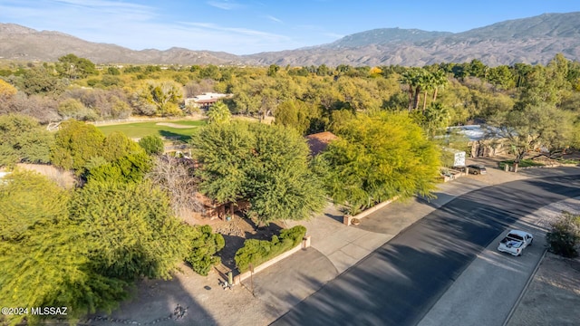 bird's eye view featuring a mountain view