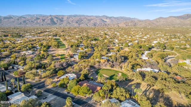 bird's eye view featuring a mountain view