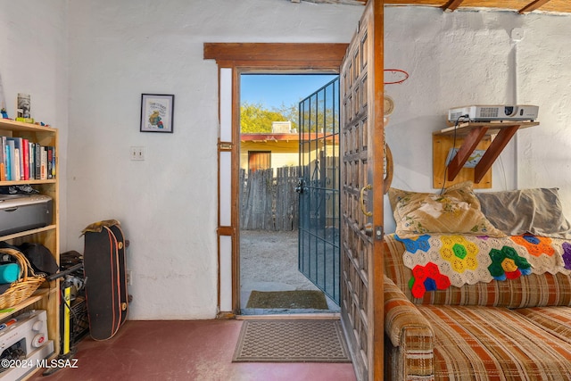 entryway featuring carpet floors