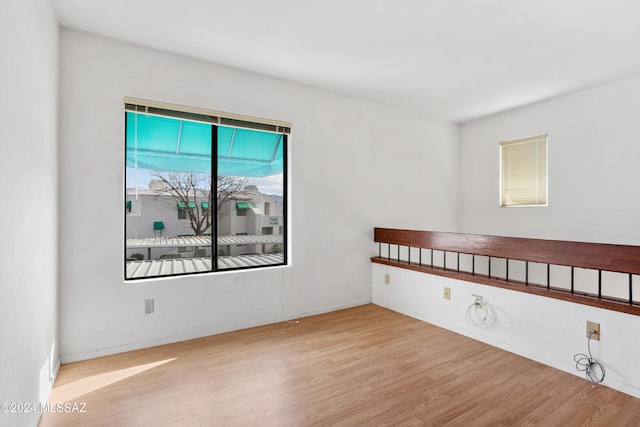 empty room featuring light hardwood / wood-style flooring