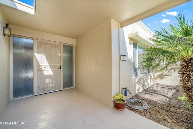 view of doorway to property