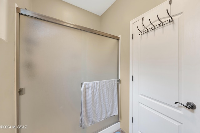 bathroom with an enclosed shower