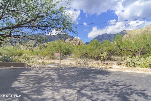 view of street with a mountain view