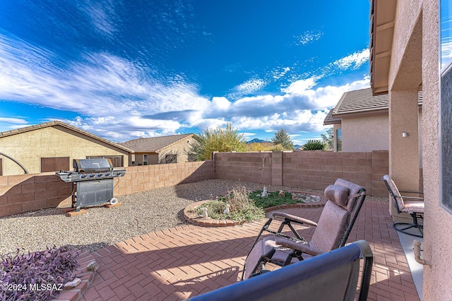 view of patio with grilling area