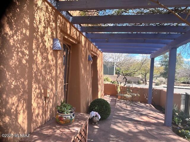 view of patio / terrace with a pergola